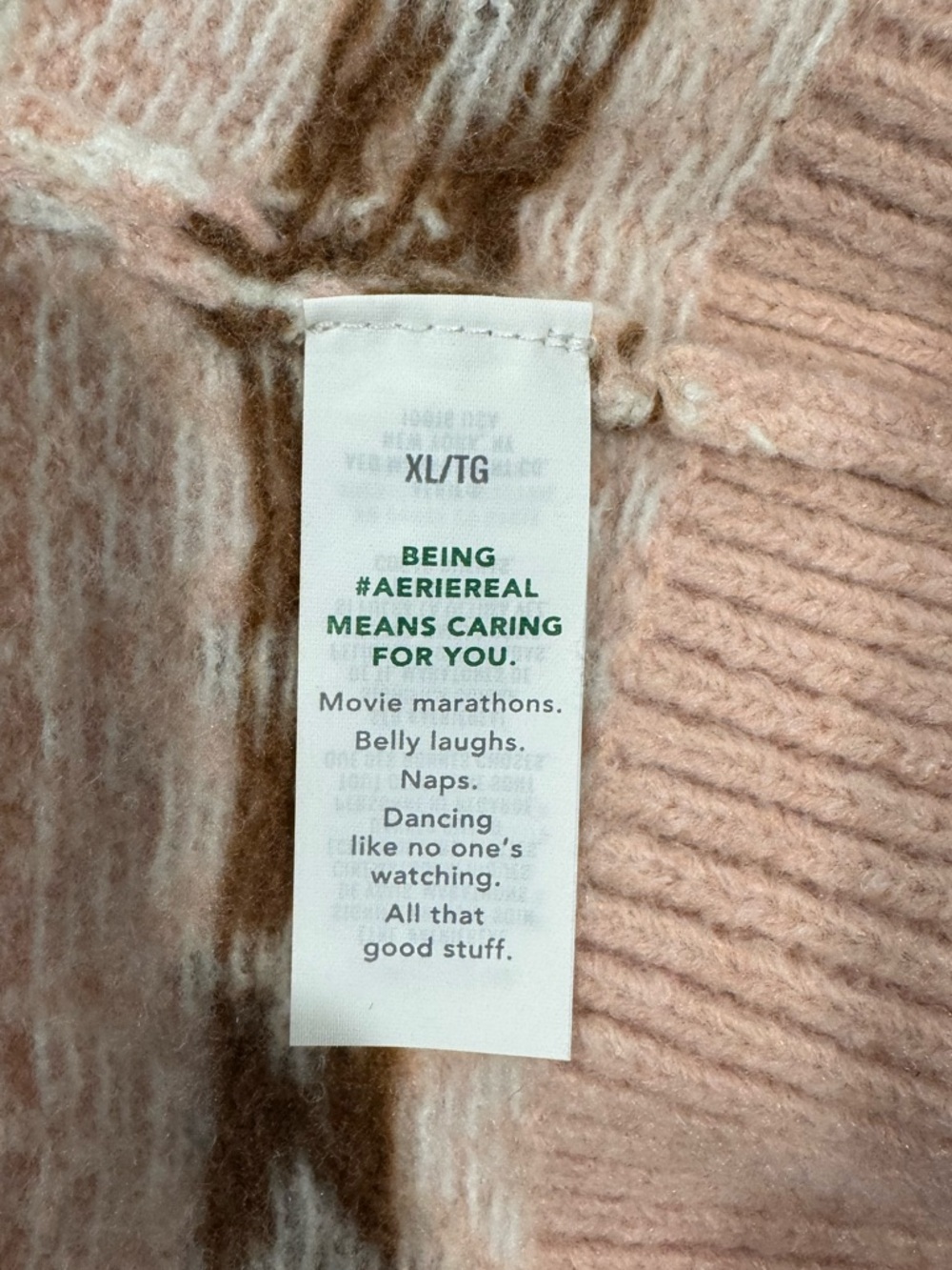 aerie Pink Fair Isle Button Cardigan - Picture 4 of 5